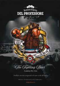 del professore the fighting bear london dry gin logo
