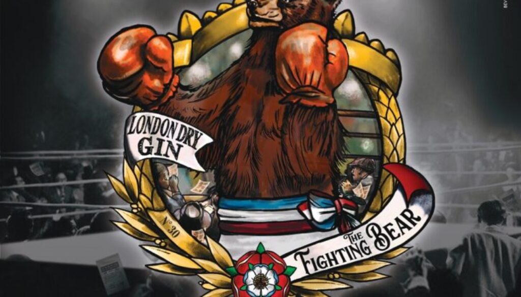 del professore the fighting bear london dry gin logo