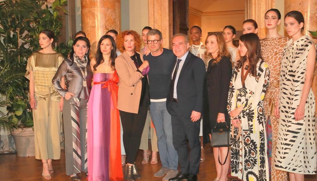 paola mainett, elena parmegiani, lucrezia lante della rovere, vittorio camaiani, antonio spazzafumo, eliana miglio, raffaella paleari e modelle