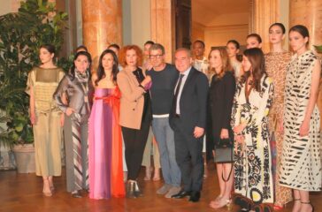 paola mainett, elena parmegiani, lucrezia lante della rovere, vittorio camaiani, antonio spazzafumo, eliana miglio, raffaella paleari e modelle