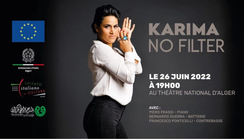 karima. no filter. locandina