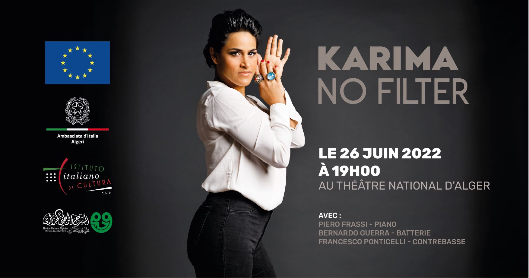 karima. no filter. locandina