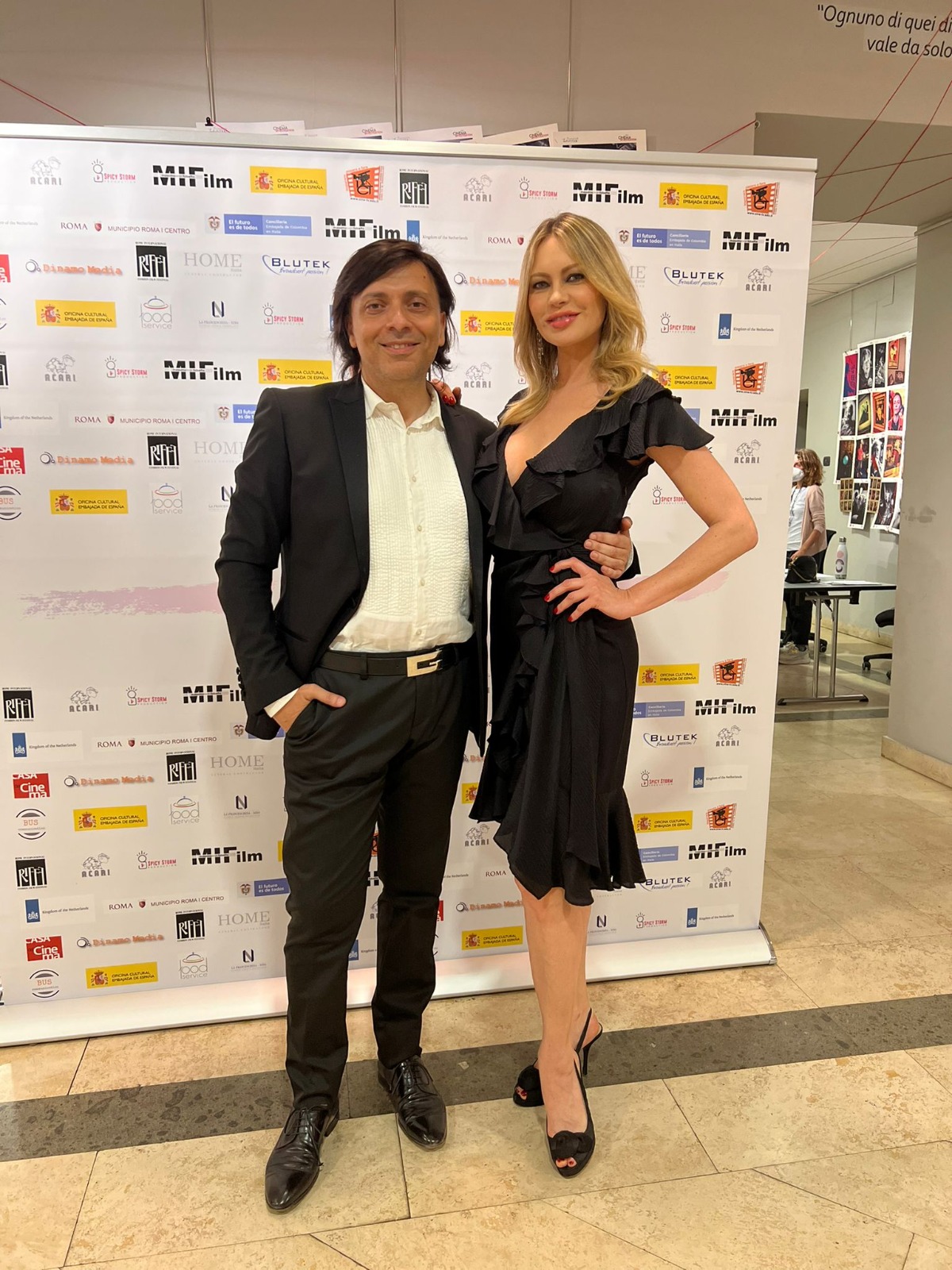 anton giulio grande e anna falchi al rome international fashion film festival
