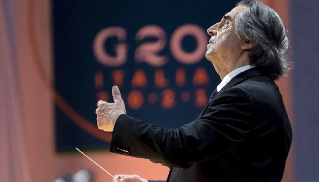 riccardo muti performs at g20 meeting of the ministers of culture