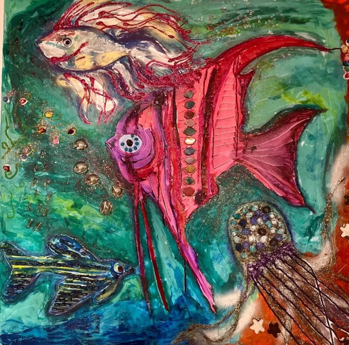la medusa violeta 10x100cm