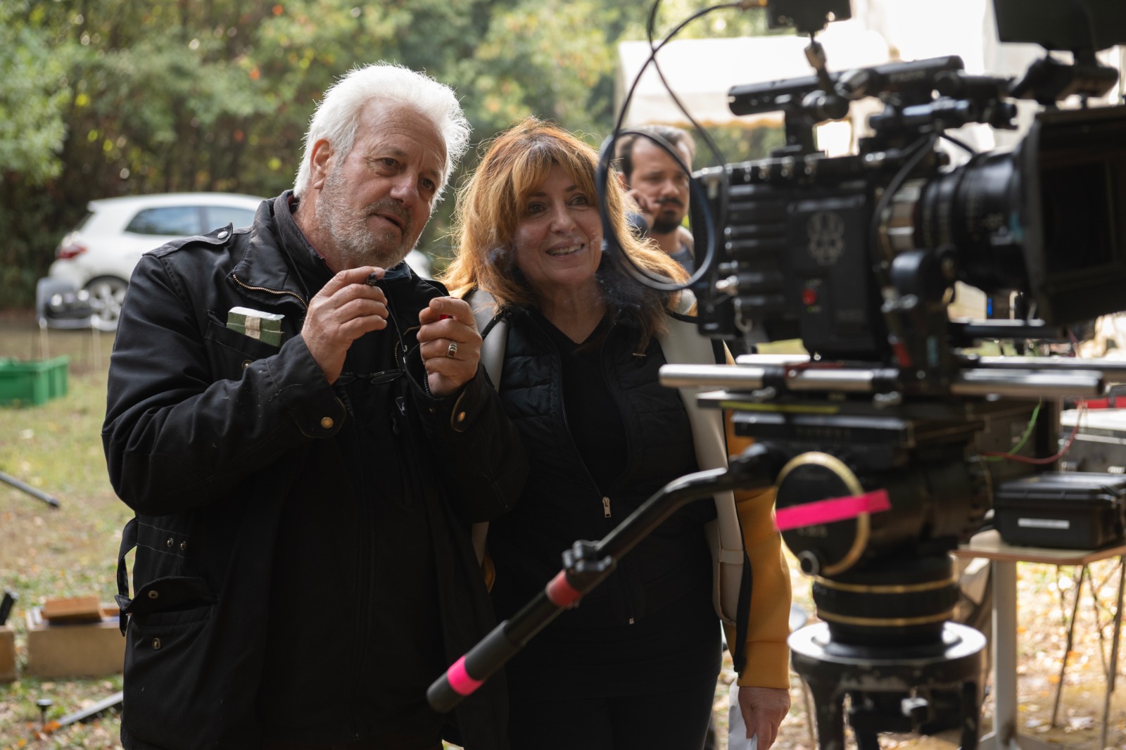 daniela giordano e gianni mammolotti sul set di switch 2