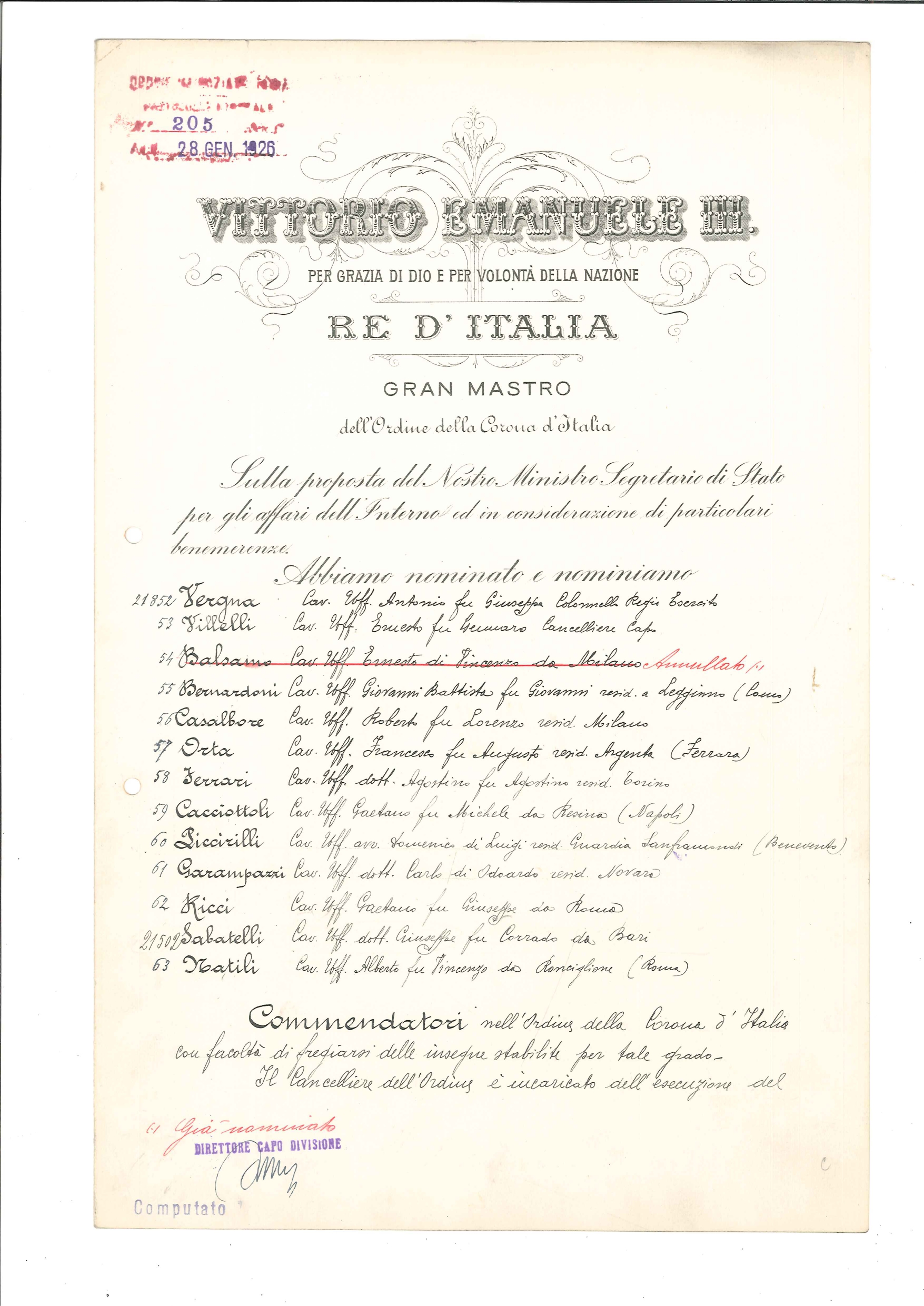 orta c.i. comm.