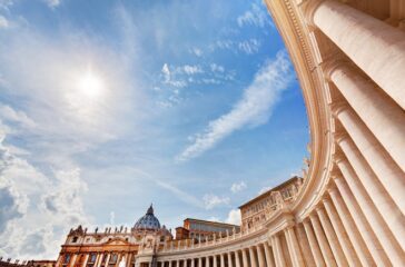 st. peter's basilica colonnades, columns in vatican city.