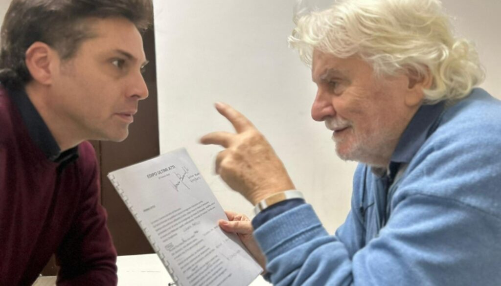 vincenzo bocciarelli e mario mattia giorgetti in un momento delle prove