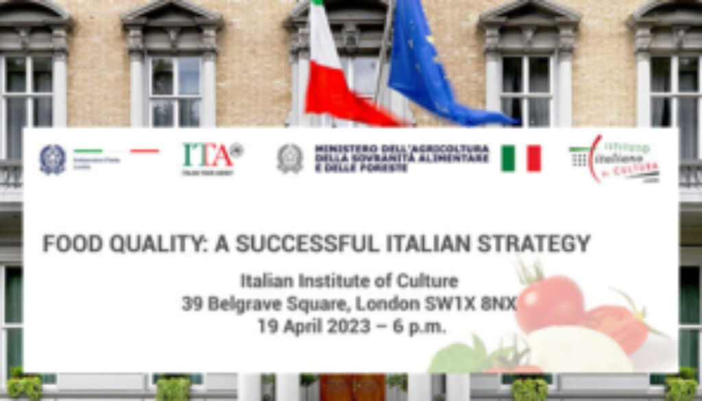 A Londra per “Food quality: a succesful italian strategy”