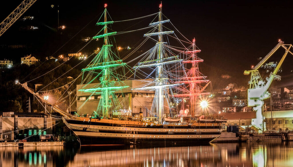 Vinitaly salpa con l’Amerigo Vespucci