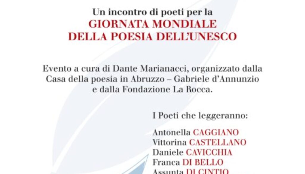La poesia ci salverà