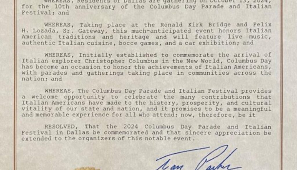 10° Columbus Day Parade a Dallas