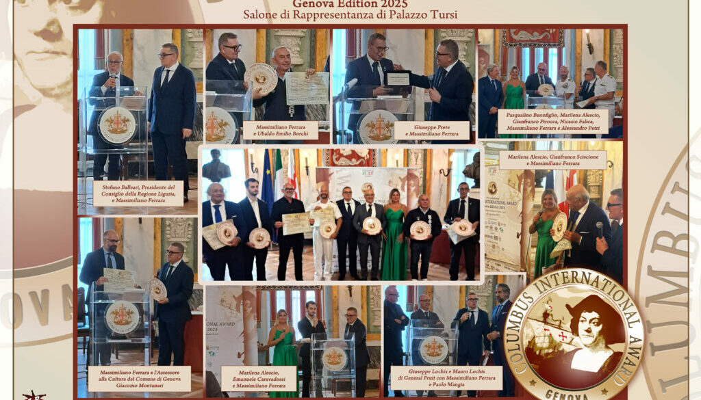 Il COLUMBUS INTERNATIONAL AWARD nella città natale del Navigatore, il vero eroe dei due mondi!