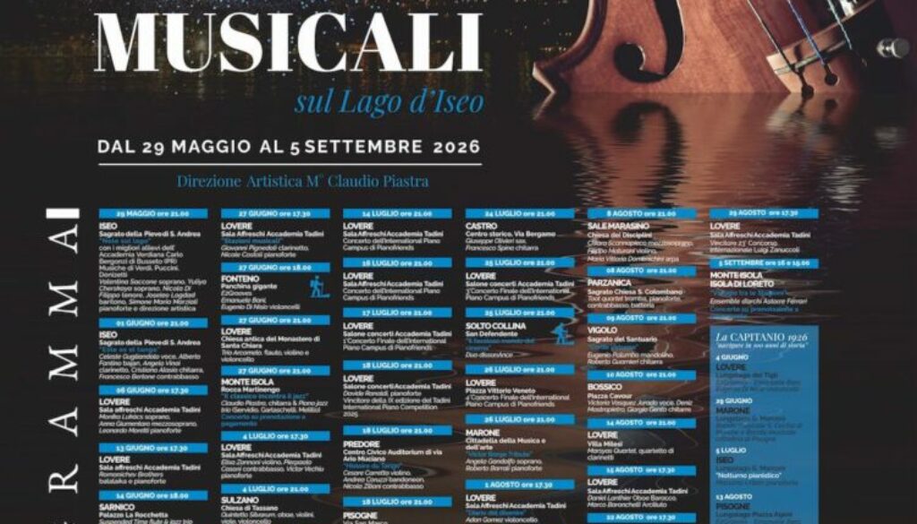Nona edizione Onde musicali sul Lago d’Iseo